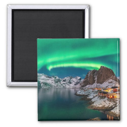 Ice  Snow  Northern Lights Norway Magnet