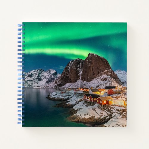 Ice  Snow  Northern Lights Norway Notebook