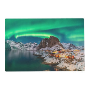 Ice & Snow Northern Lights, Norway Placemat