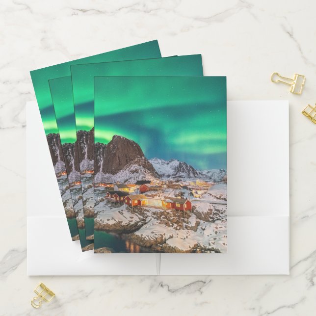 Ice & Snow | Northern Lights, Norway Pocket Folder (In Situ)