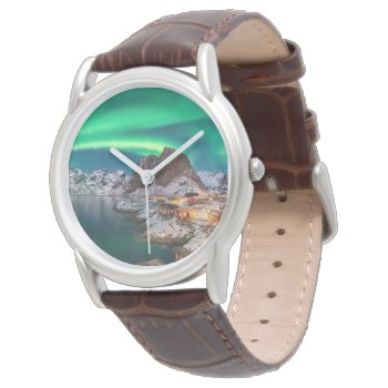 Ice & Snow | Northern Lights  Norway Watch by intothewild at Zazzle