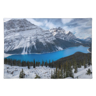 Ice & Snow Peyto Lake, Canadian Rockies Cloth Placemat