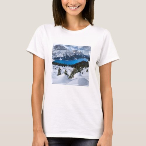 Ice  Snow  Peyto Lake Canadian Rockies T_Shirt