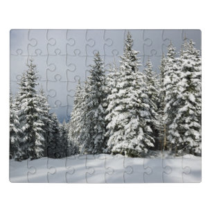 Ice & Snow   Pine Woodland, Austria Jigsaw Puzzle