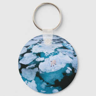 Ice & Snow Polar Bear, Arctic Ocean, Svalbard Keychain