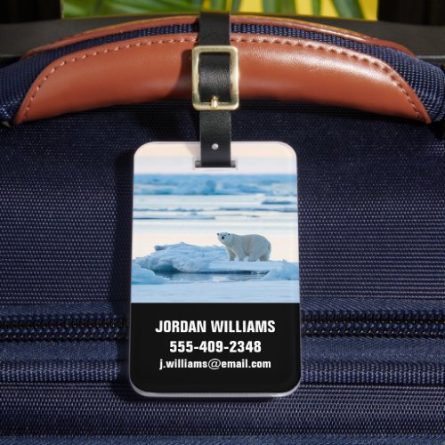 Ice  Snow  Polar Bear Iceberg Norway Luggage Tag