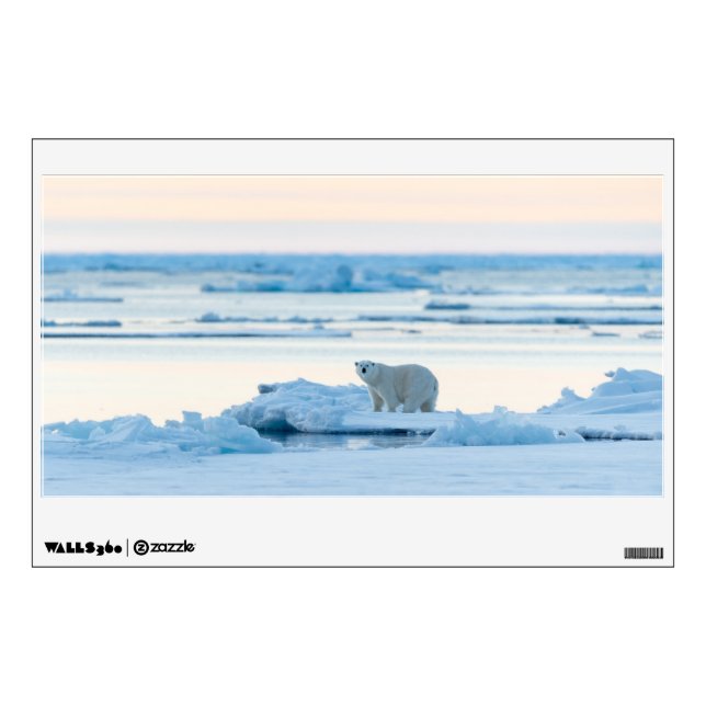 Ice & Snow | Polar Bear Iceberg Norway Wall Decal (Front)