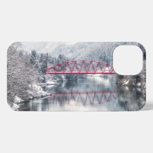 Ice & Snow   Red Bridge in Winter, Japan iPhone 13 Case