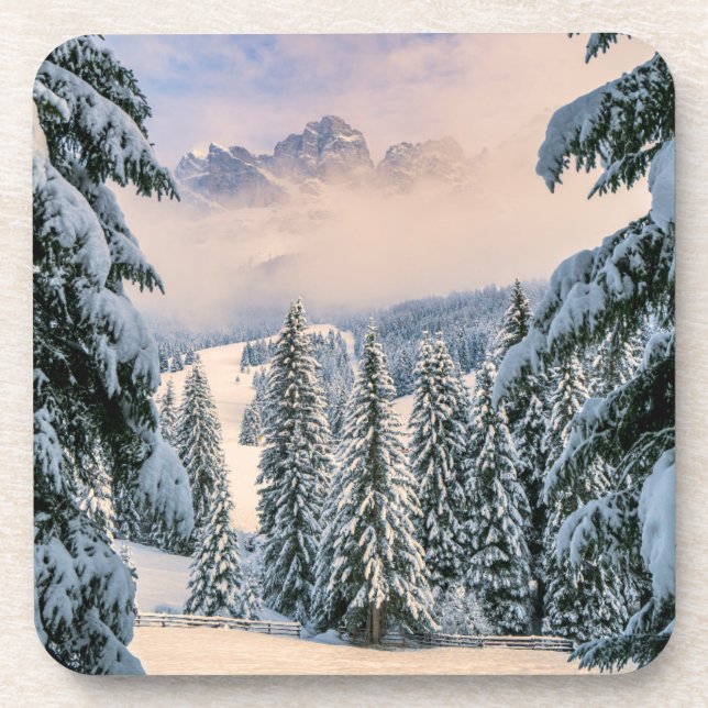 Ice & Snow | Rosengarten, Germany Beverage Coaster (Front)