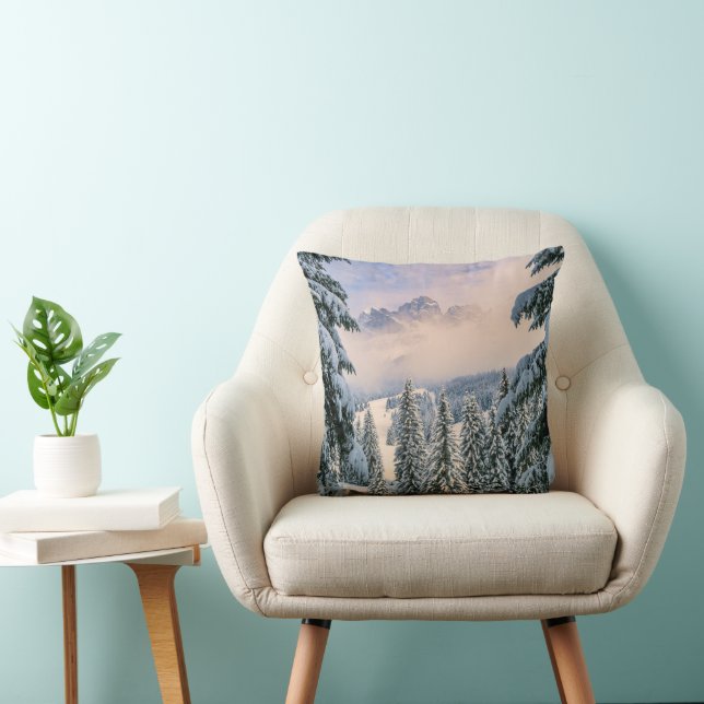 Ice & Snow | Rosengarten, Germany Throw Pillow (Chair)