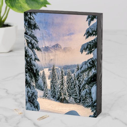 Ice  Snow  Rosengarten Germany Wooden Box Sign