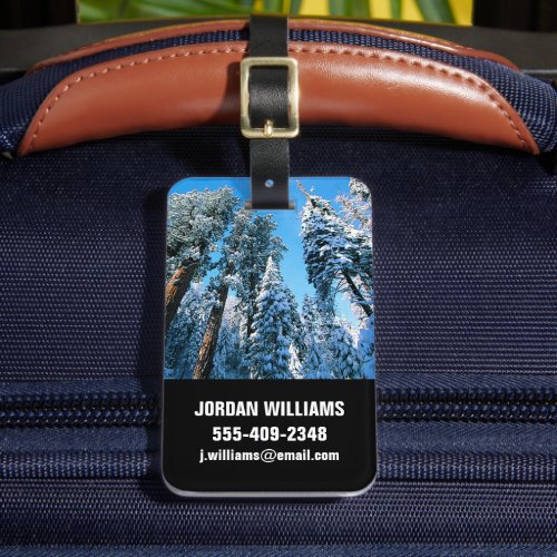 Ice  Snow  Sequoia National Park California Luggage Tag
