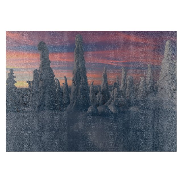 Ice & Snow | Snow Covered Trees, Lapland, Finland Cutting Board (Front)