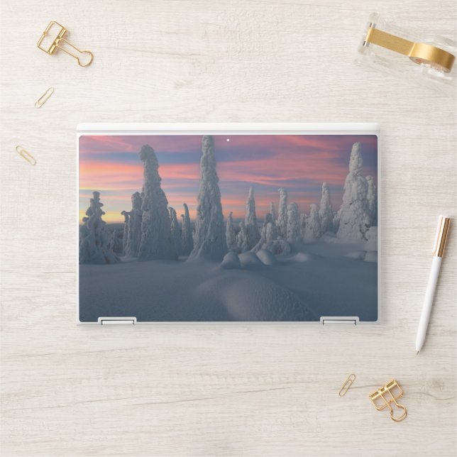 Ice & Snow | Snow Covered Trees, Lapland, Finland HP Laptop Skin (Desk)