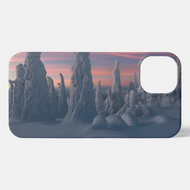 Ice & Snow | Snow Covered Trees, Lapland, Finland iPhone Case (Back Horizontal)