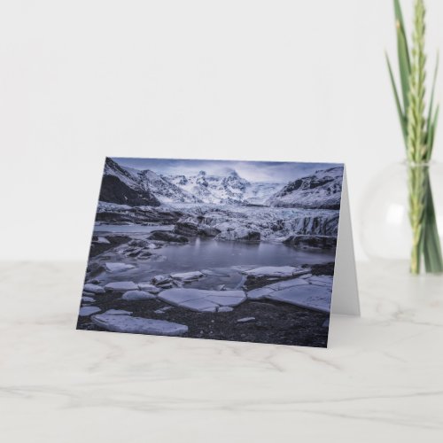 Ice  Snow  Slheimajkull Glacier Iceland Card