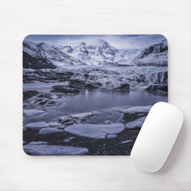 Ice & Snow | Sólheimajökull Glacier, Iceland Mouse Pad (With Mouse)