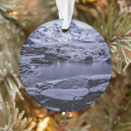 Ice  Snow  Slheimajkull Glacier Iceland Ornament