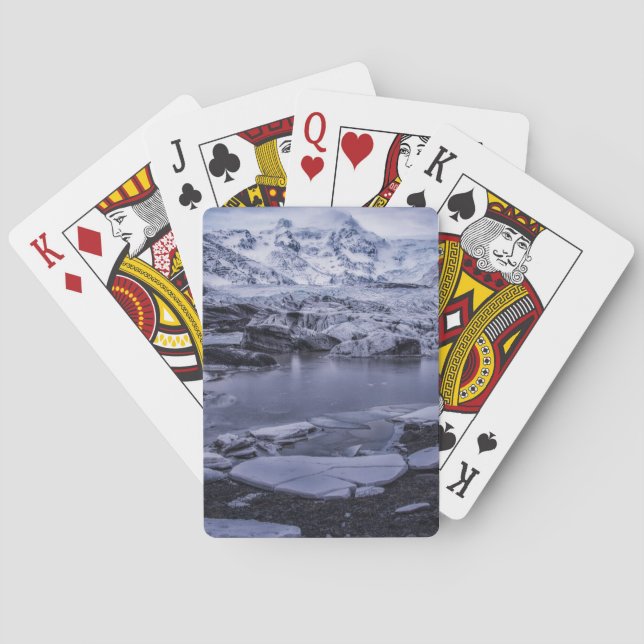 Ice & Snow | Sólheimajökull Glacier, Iceland Poker Cards (Back)