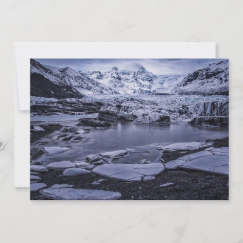 Ice  Snow  Slheimajkull Glacier Iceland Thank You Card