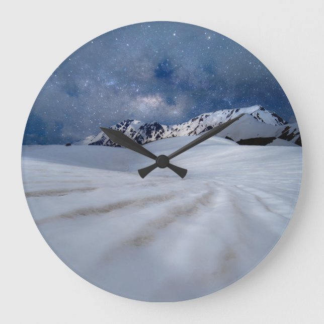 Ice & Snow | Tateyama-Kurobe, Japan Large Clock (Front)