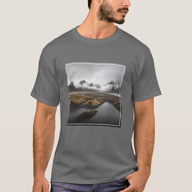 Ice & Snow | Vestrahorn Mountain, Iceland T-Shirt (Front)