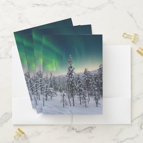 Ice  Snow  Winter Landscape Finland Pocket Folder