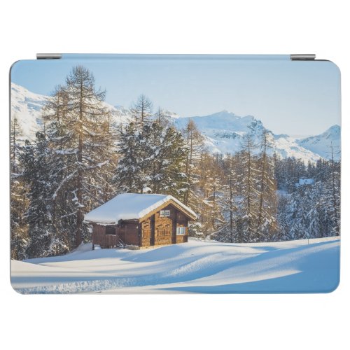 Ice  Snow  Winter Log Cabin Swiss Alps iPad Air Cover