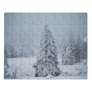 Ice & Snow Woodland, Swiss Alps Jigsaw Puzzle