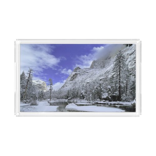 Ice  Snow  Yosemite National Park Acrylic Tray