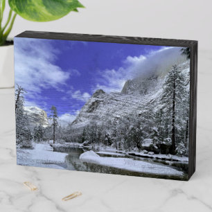 Ice & Snow Yosemite National Park Wooden Box Sign