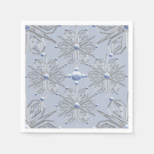 Ice Snowflakes Christmas Napkins