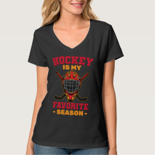 Ice Sport Hockey Is My Favorite Season American Go T-Shirt