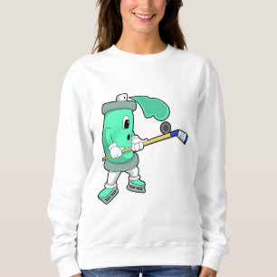 Ice spray at Ice hockey with Ice hockey stick Sweatshirt