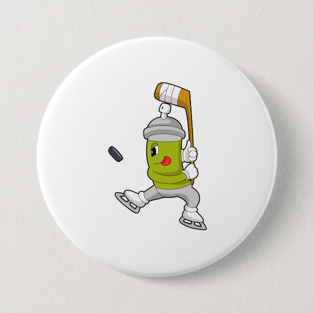Ice spray Ice hockey Ice hockey stick Button (Front)