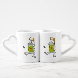 Ice spray Ice hockey Ice hockey stick Coffee Mug Set