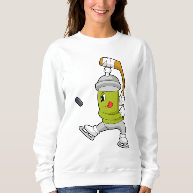 Ice spray Ice hockey Ice hockey stick Sweatshirt (Front)