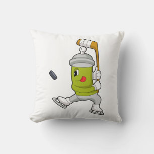 Ice spray Ice hockey Ice hockey stick Throw Pillow