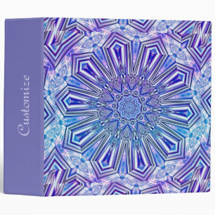 Ice Star Kaleidoscope Pattern Binder