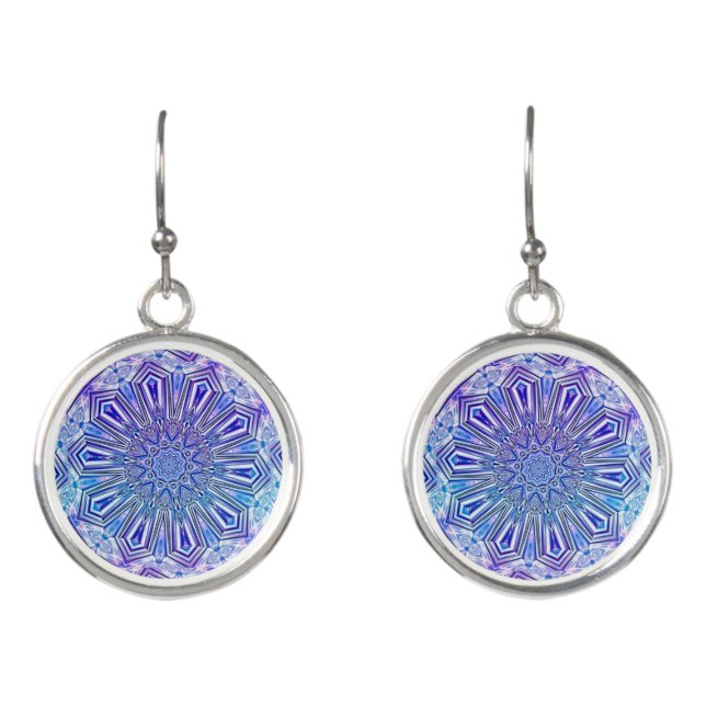 Ice Star Mandala Earrings (Front)