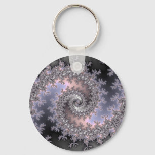 Ice Swirl - Fractal Keychain