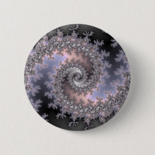 Ice Swirl - Fractal Pinback Button