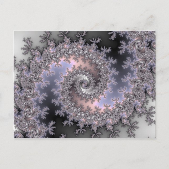 Ice Swirl - Fractal Postcard (Front)