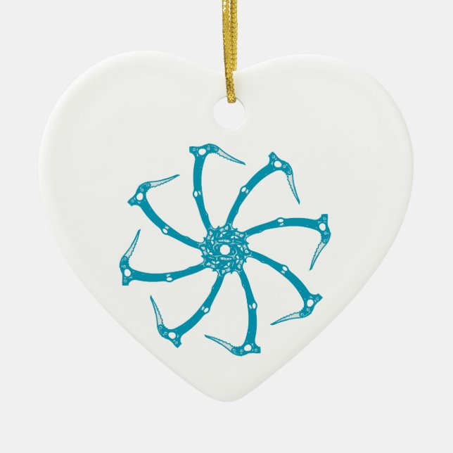 Ice Tool Spindle Ceramic Ornament (Front)