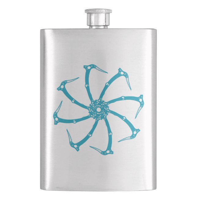 Ice Tool Spindle Hip Flask (Front)