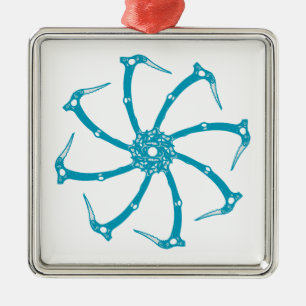 Ice Tool Spindle Metal Ornament