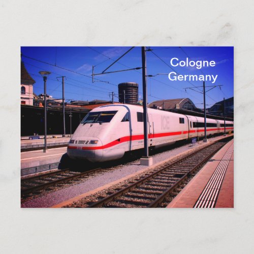 ICE train in Cologne Postcard