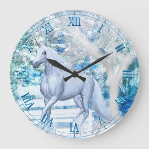 Ice Unicorn Wall Clock