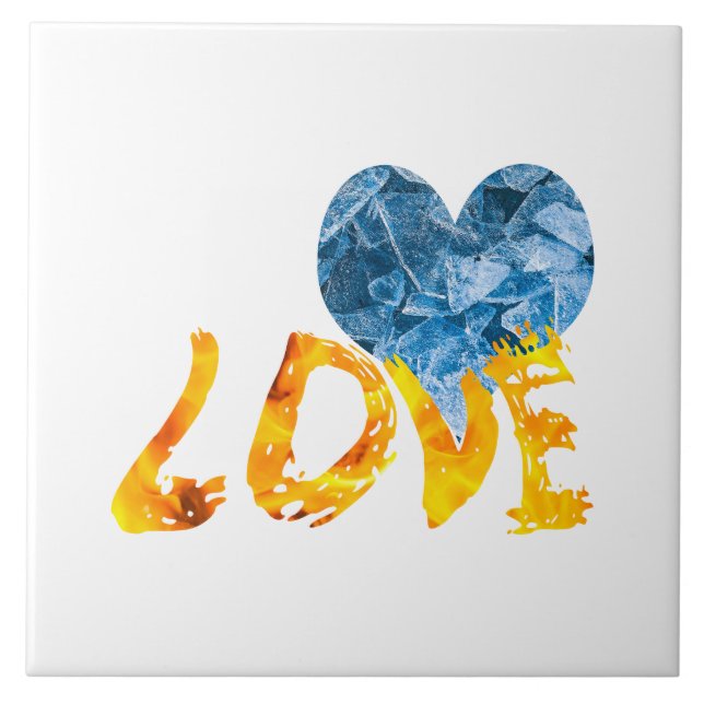Ice - Warming Love Ceramic Tile (Front)