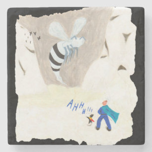 Ice Wasp Mountain Stone Coaster